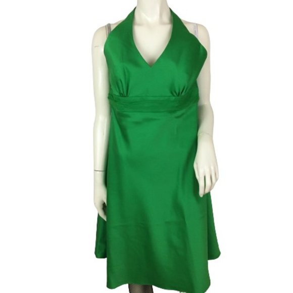 Alfred Angelo Dress Halter Green SKU 000326-3 - Picture 1 of 5